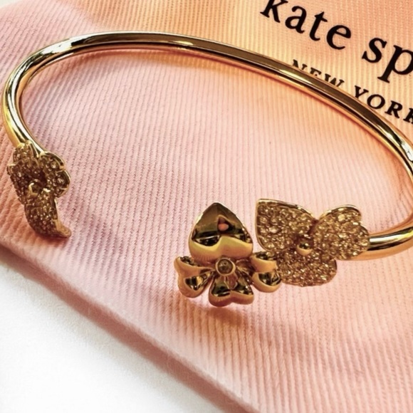 $88 Kate Spade precious pansy flex cuff bracelet - Gift Boxed - Picture 4 of 5